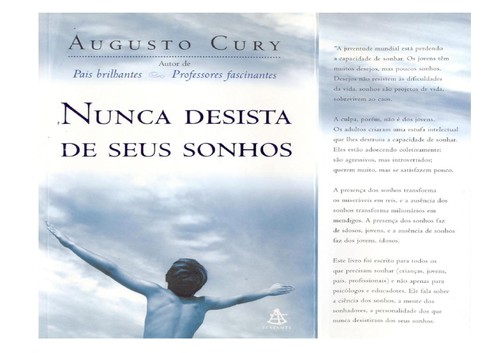 Capa do livro Nunca Desista de seus Sonhos